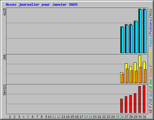 Acces journalier pour Janvier 2025